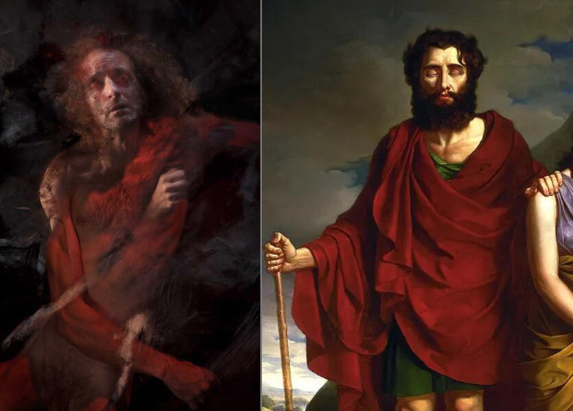 Comparison with Untitled (#09-04-13-287) and Brodowski's Oedipus and Antigone 1823