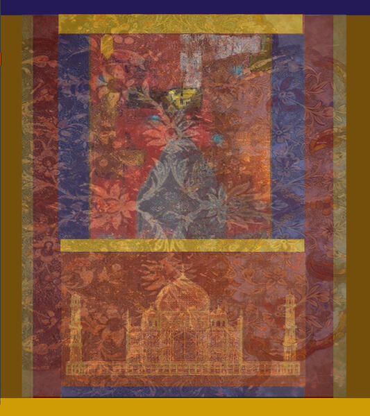 Taj Majal, oil and manipulated photographic prints on canvas, 26x20
