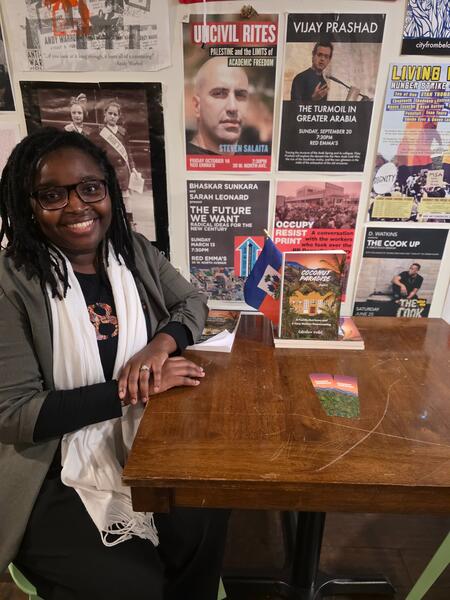 Red Emma's Book Talk- Book Pose