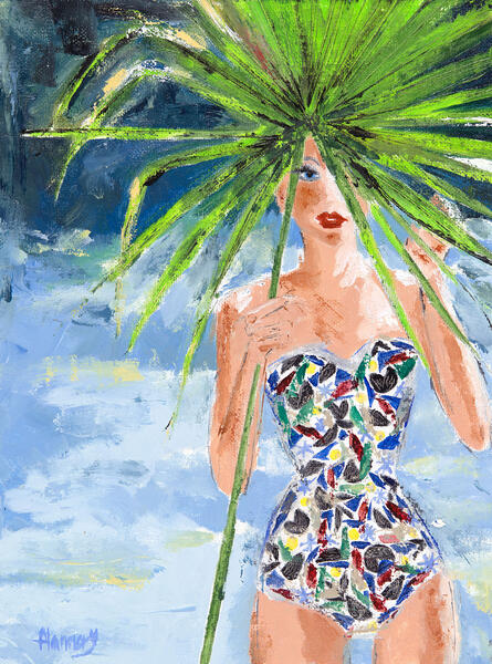 Girl with Palm Frond