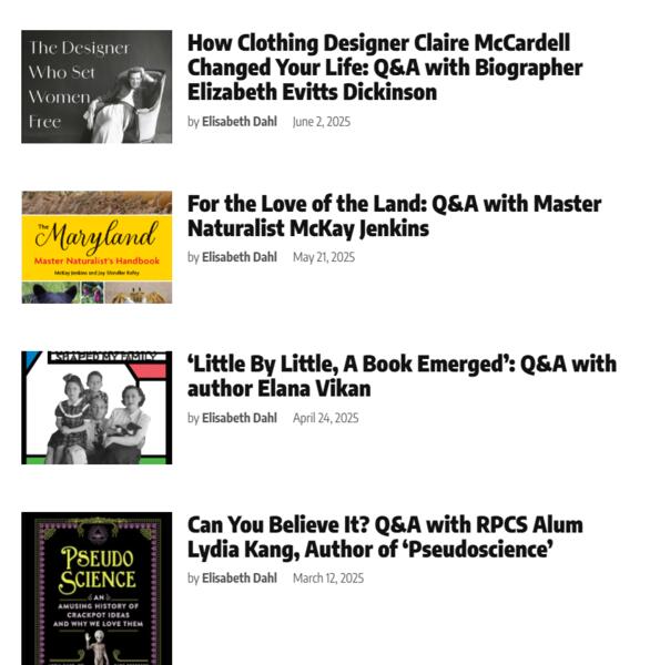 Some Baltimore Writers Club interviews