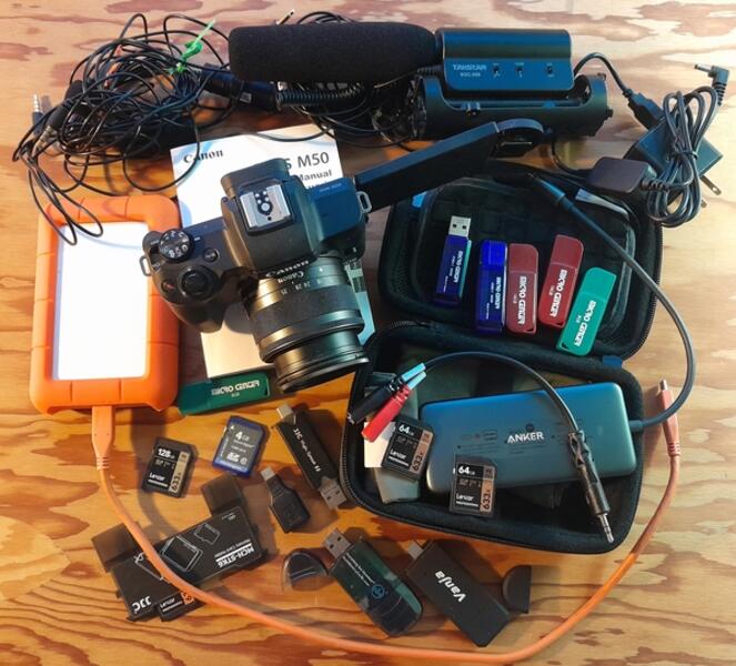 Still shot of Canon M50 and various accessories used for filming.jpg