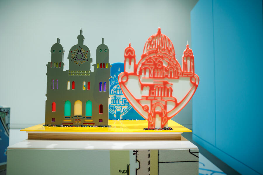 What architecture's at Hagia Sofia, was remembered in Florence, at the doors of Eutaw Place Temple