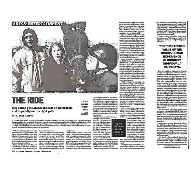 The Ride: City Ranch Puts Baltimore kids on Horseback, and Hopefully on the Right Path