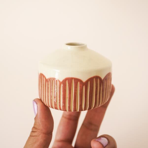 Scallop Edged Bud Vase