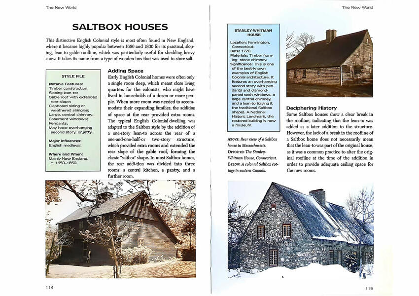 Saltbox Houses: Ubiquitous in New England, Commonly Called Catslides in the South