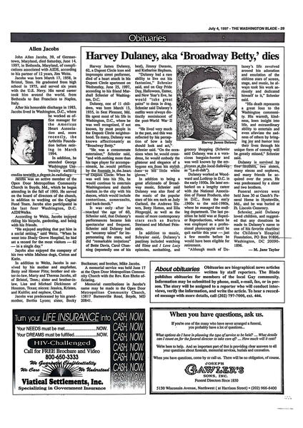 News Obituary: Harvey Dulaney, aka 'Broadway Betty,' dies