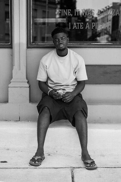 Baltimore, MD (Mt. Vernon (Young man at pizza shop) from Film Portraits series July 2025