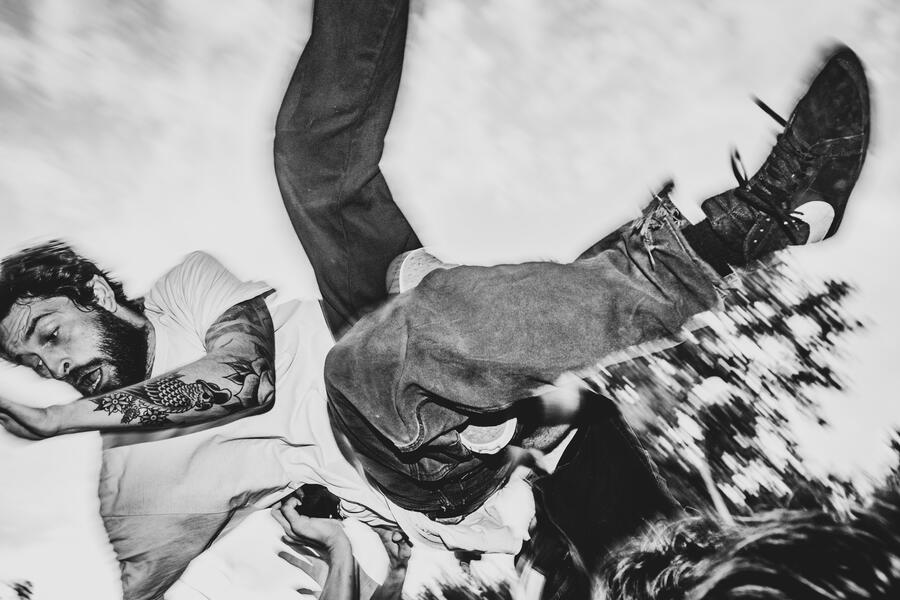 Stage Diver at a Turnstile Show at the Clifton Park Bandshell No. 2