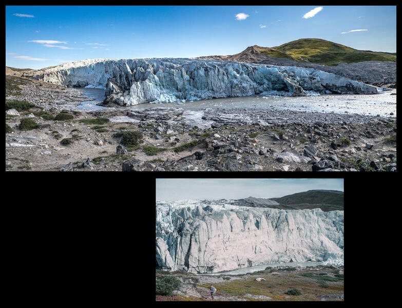 The Russell Glacier (2022 and 1955)