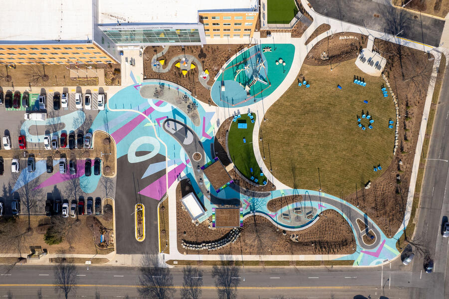 BLC Civic Plaza - Pavement Art “BLC Civic Rays”