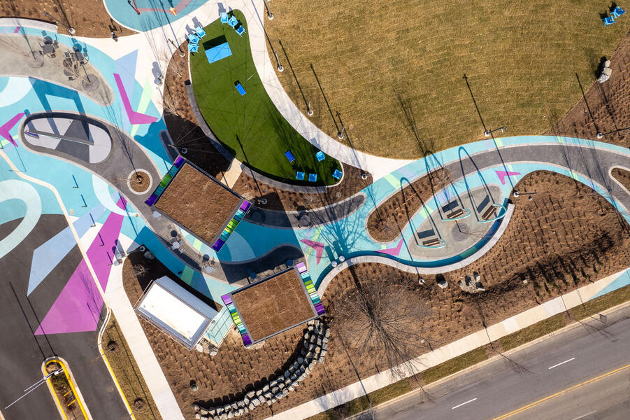 BLC Civic Plaza - Pavement Art “BLC Civic Rays”