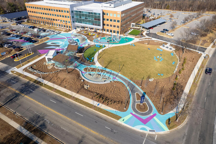 BLC Civic Plaza - Pavement Art “BLC Civic Rays”