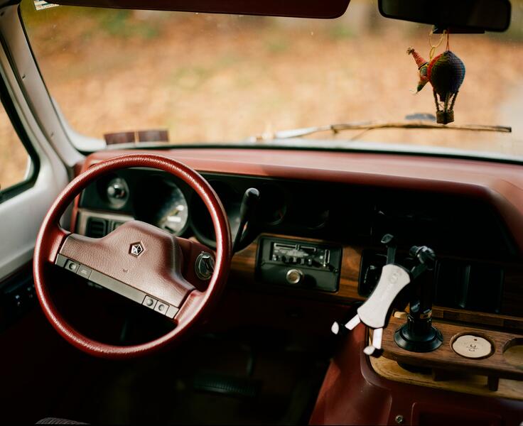Interior shot of the cab