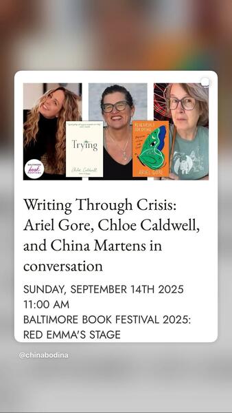 Baltimore Book Festival 2025, Panel Discussion moderated by China Martens