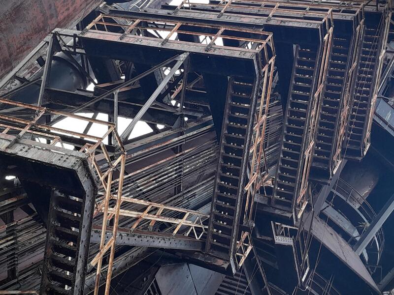 Steps to a smokestack