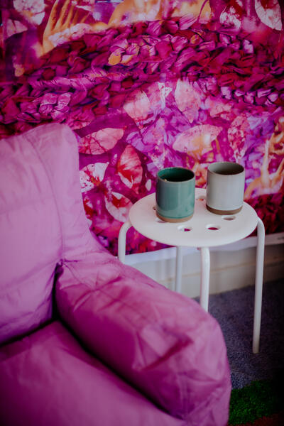 Soft Gather, Quiet Flame Studio Setting