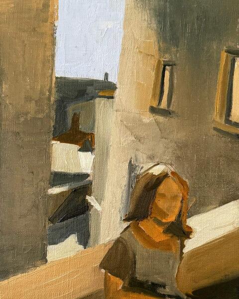 Study, Tuscan Hilltown