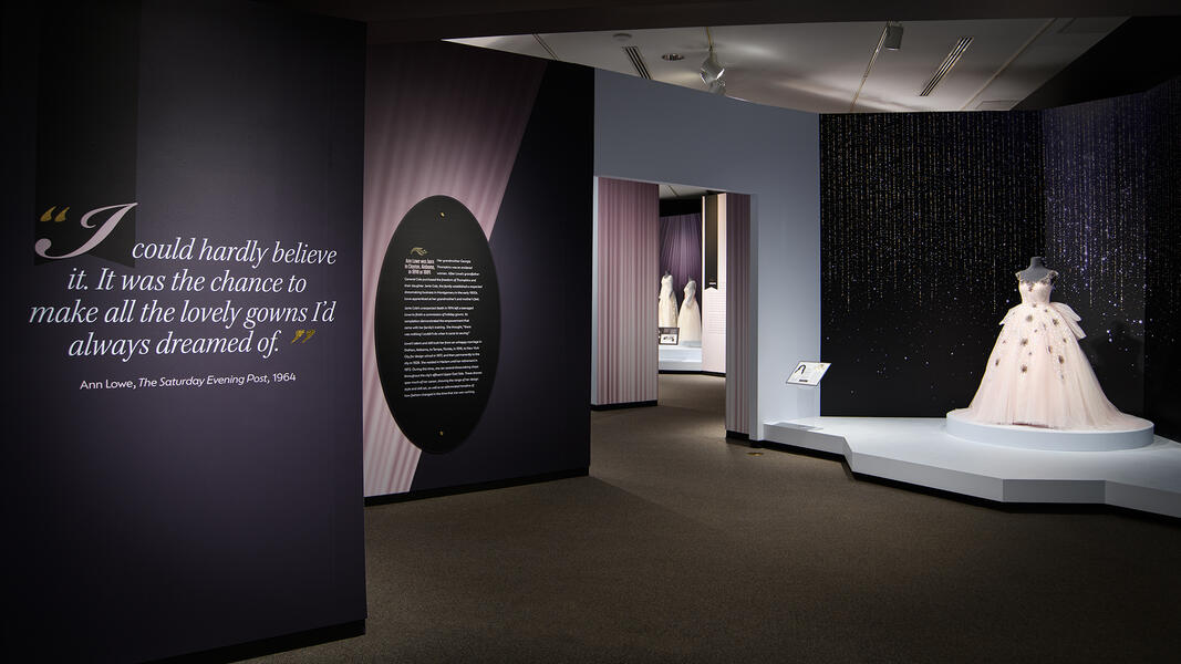 The entrance to Ann Lowe: American Couturier at Winterthur Museum