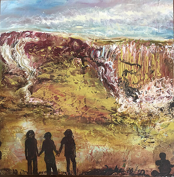 BP Wave, 2010, 12 x 12 x 1 oil on panel