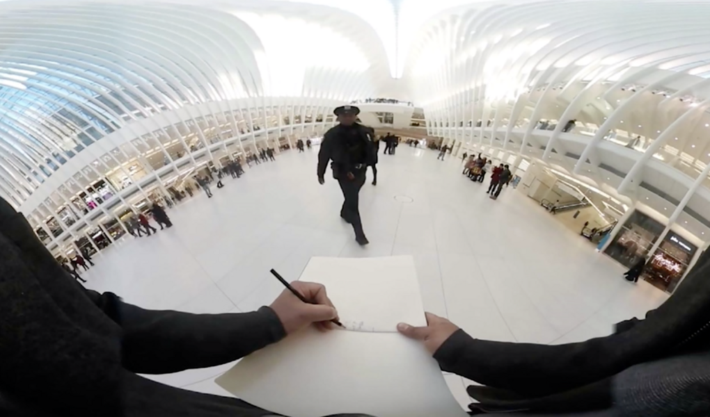 Approached by Officer Frazier, NYPD