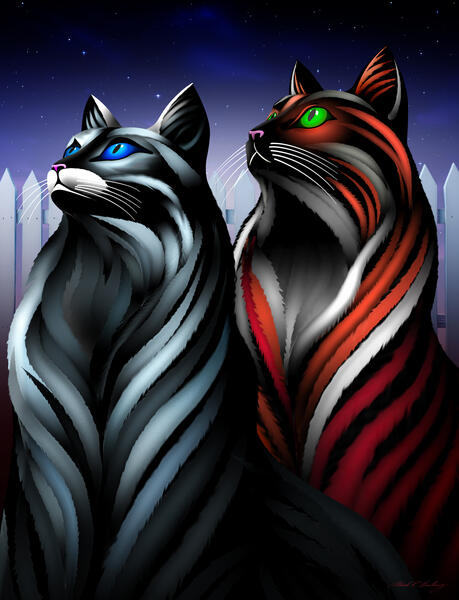 Cats in the Moonlight