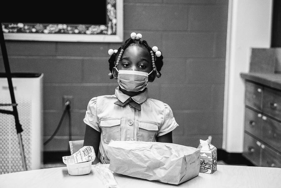 Baltimore, MD (Lunch, First Day Back Post-COVID lockdown), James McHenry Elementary School) 2021 