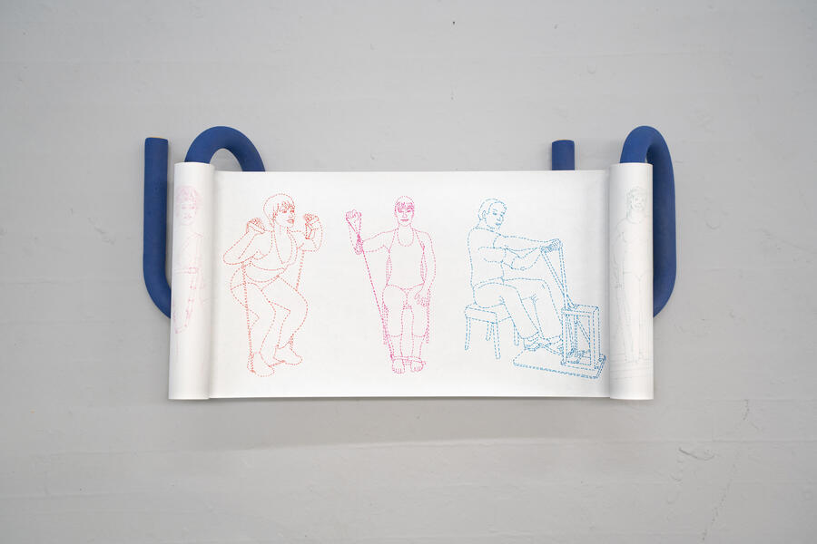 Endless Scroll, Exercising Girlies (detail)