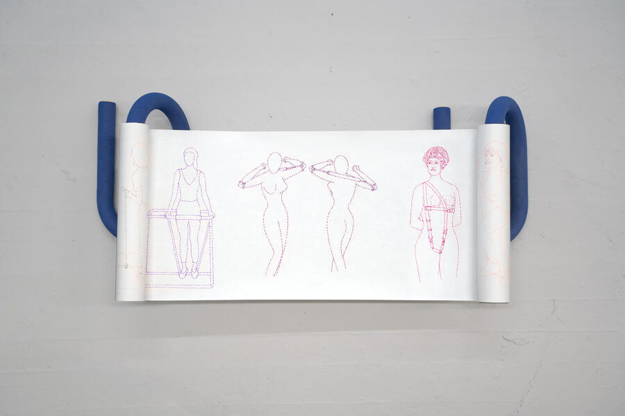 Endless Scroll, Exercising Girlies (detail)