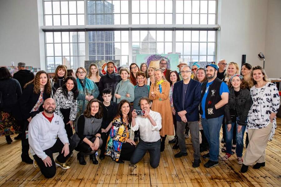 Artists at Make a Marc art show