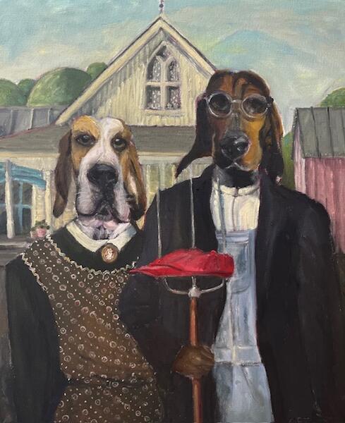 Fork It! (After painting by Grant Wood)