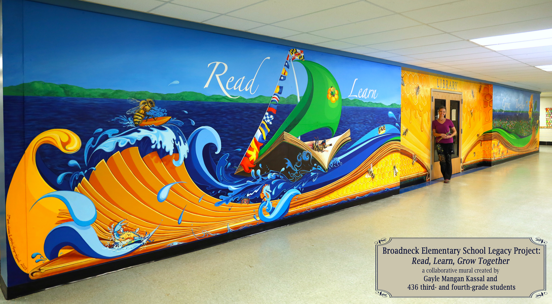 Broadneck Elementary School Legacy Mural Project: Left side detail