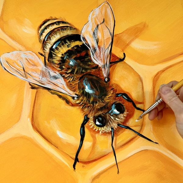 Bee Detail: Broadneck Elementary School Library Legacy Mural Project