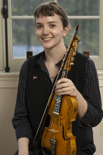 Georgia Beatty with Hardanger Fiddle