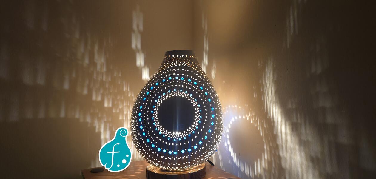 Universe-Large Beaded Gourd Lamp By Trustina