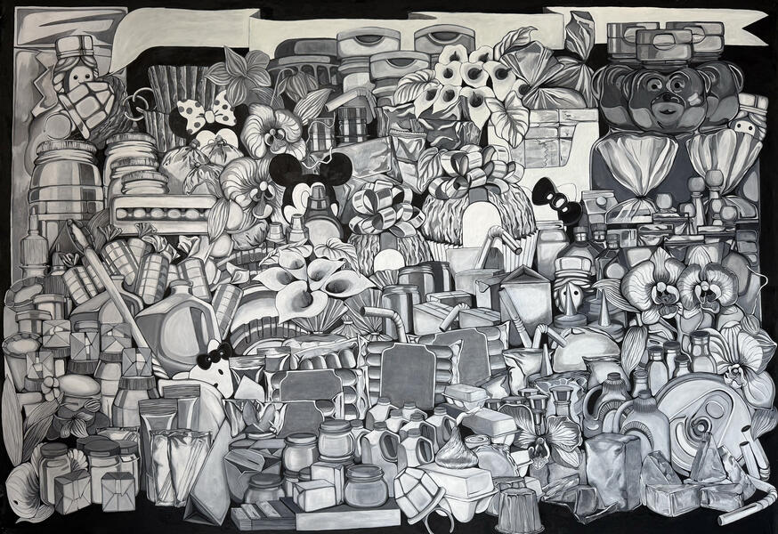 Still life II (Grocery series), 120.0 x 168.0 inches, oil on canvas