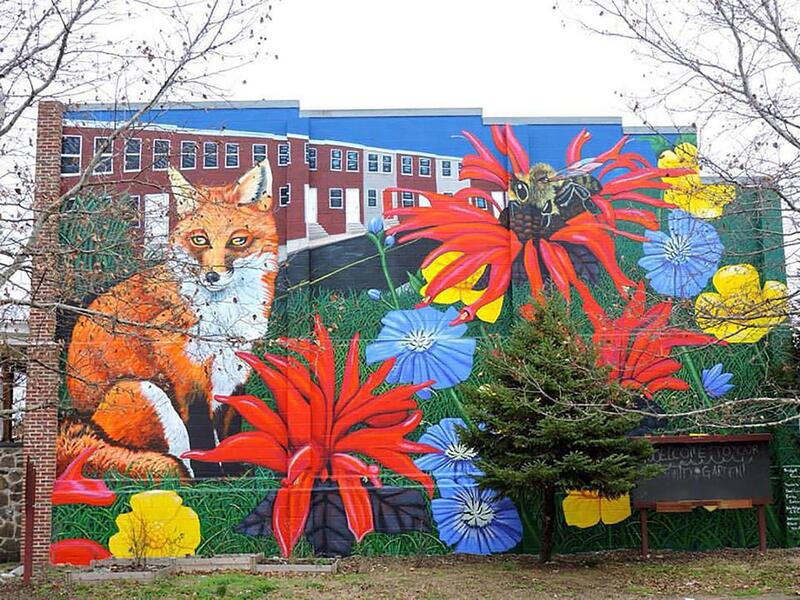 Fox Mural, 2015, 25x50 ft