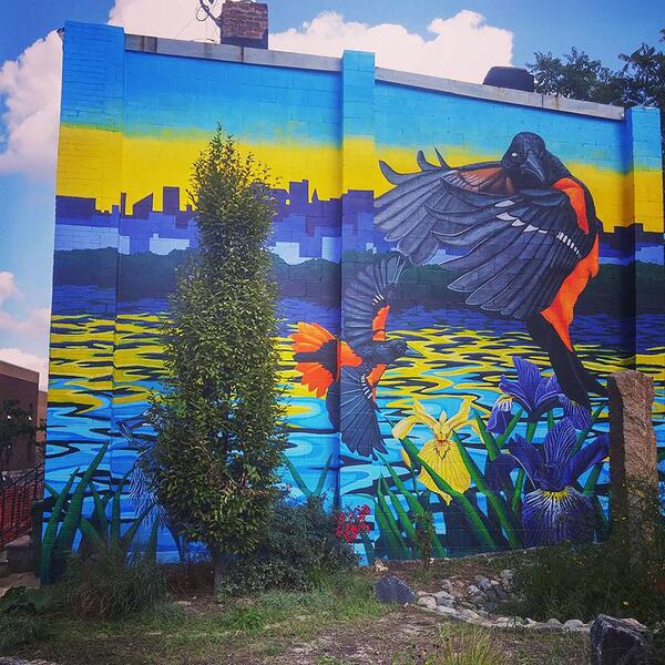 North East Market Orioles Mural 2014, 25x25 ft