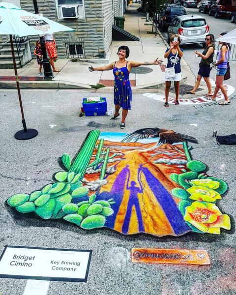 Border crossing mural