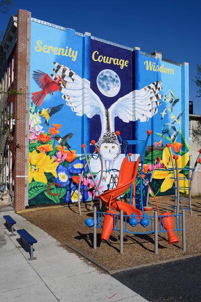 Serenity Mural, 2020, 30x30, Baltimore 