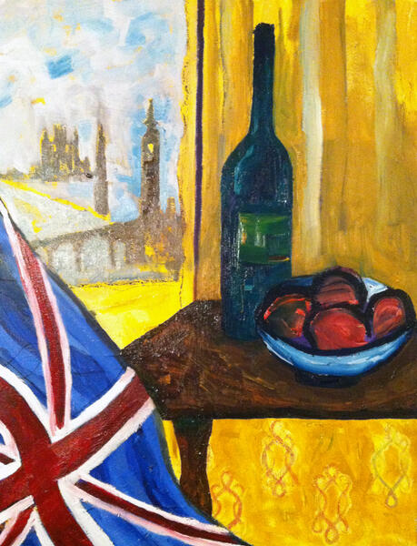 London with Bottle and Bowl