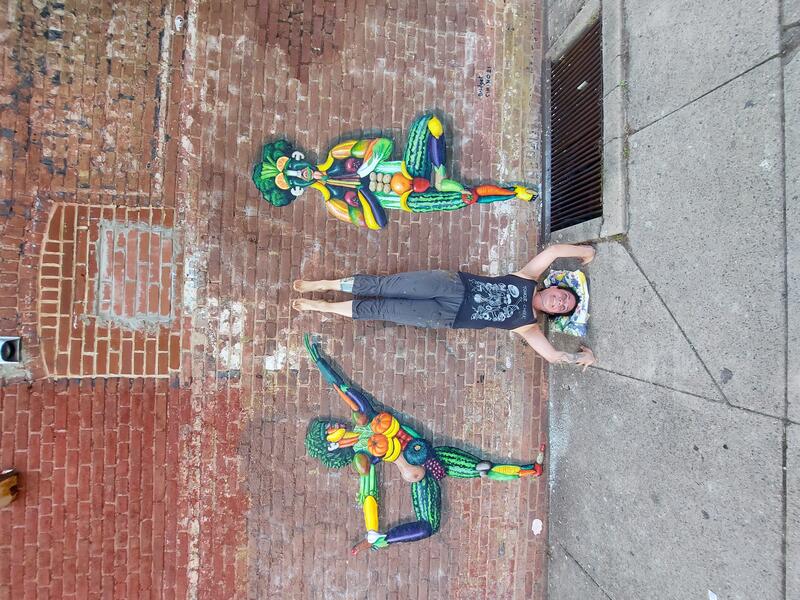 Arcimboldo Yoga figure Mural, 2021