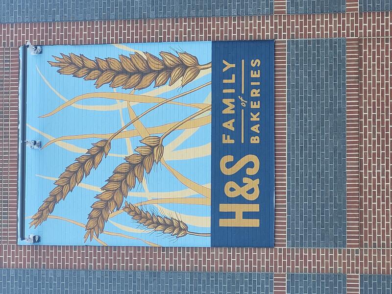 H&S Bakery Mural Wheat Field, 2022,10x15 ft, Baltimore