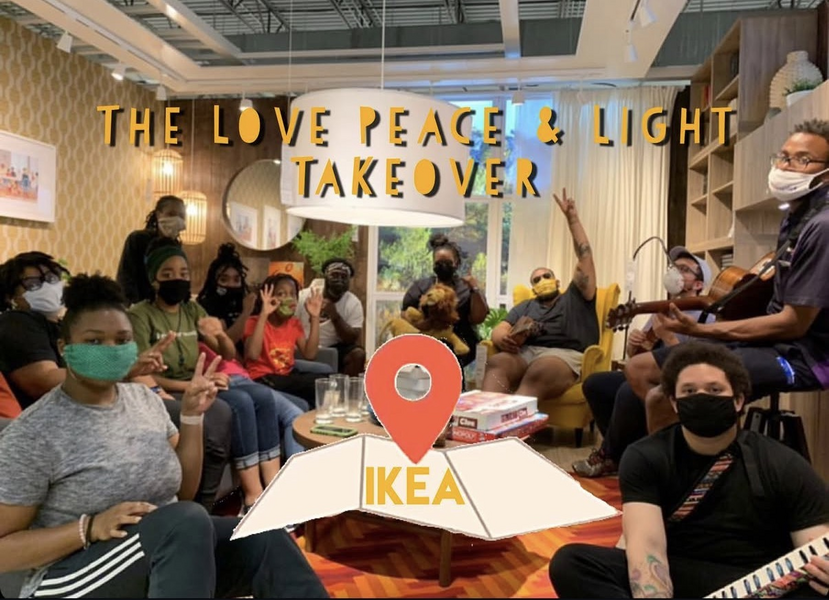 The Living Room Social's Love Peace and Light Takeover at Ikea
