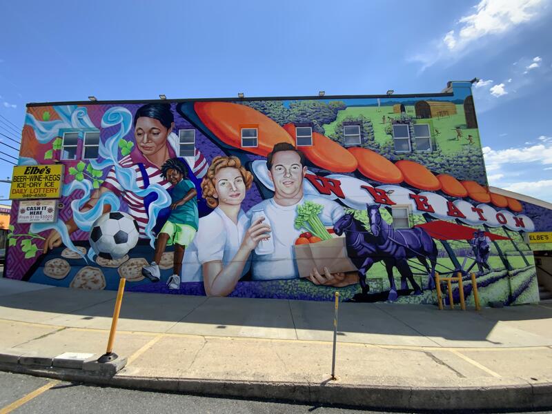 History of Wheaton Mural, 2024, 76x25 ft