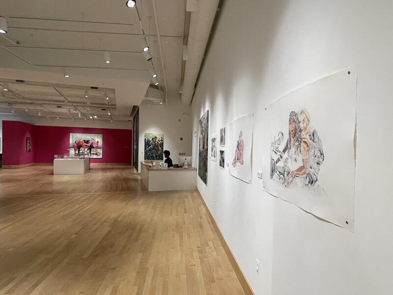 installation view of Side by Side at Towson University