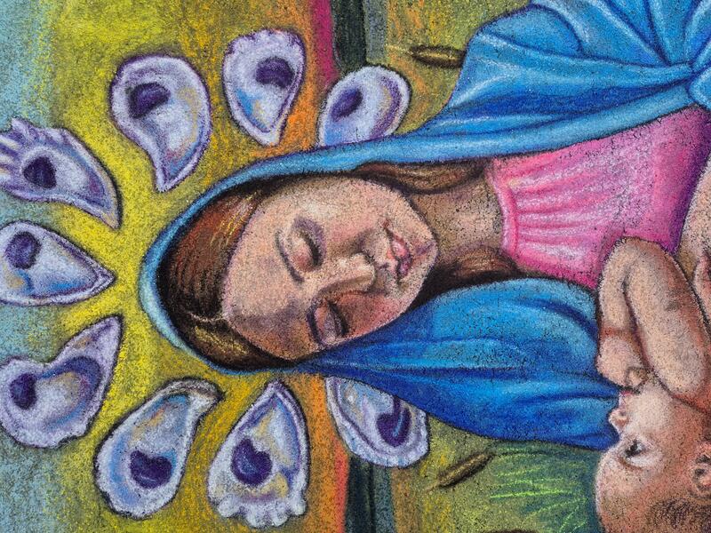 Maryland Madonna Mural, (detail)