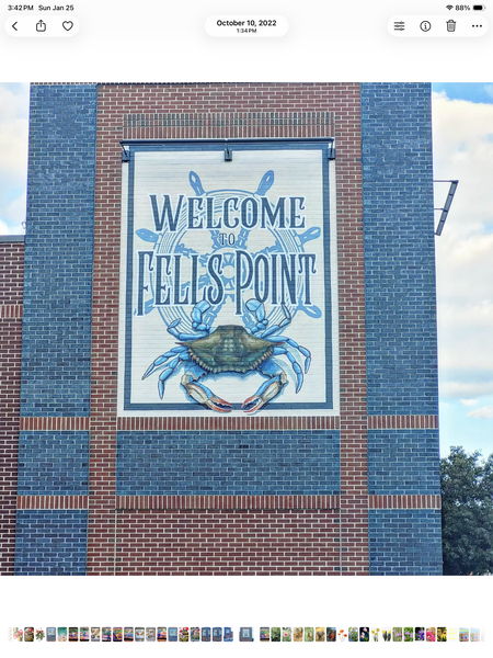 Welcome To Fells Point Mural, 2022, 10x15 ft