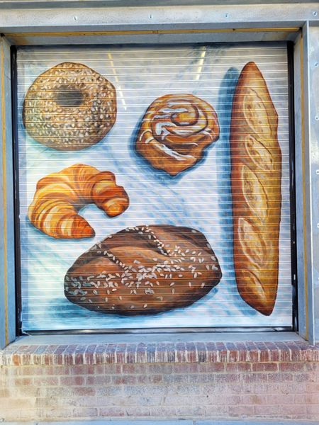 Kneads Bakery Mural #1, 2022,8x8, Baltimore