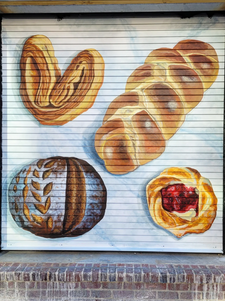 Kneads Bakery Mural #2, 2022, 8x8, Baltimore 